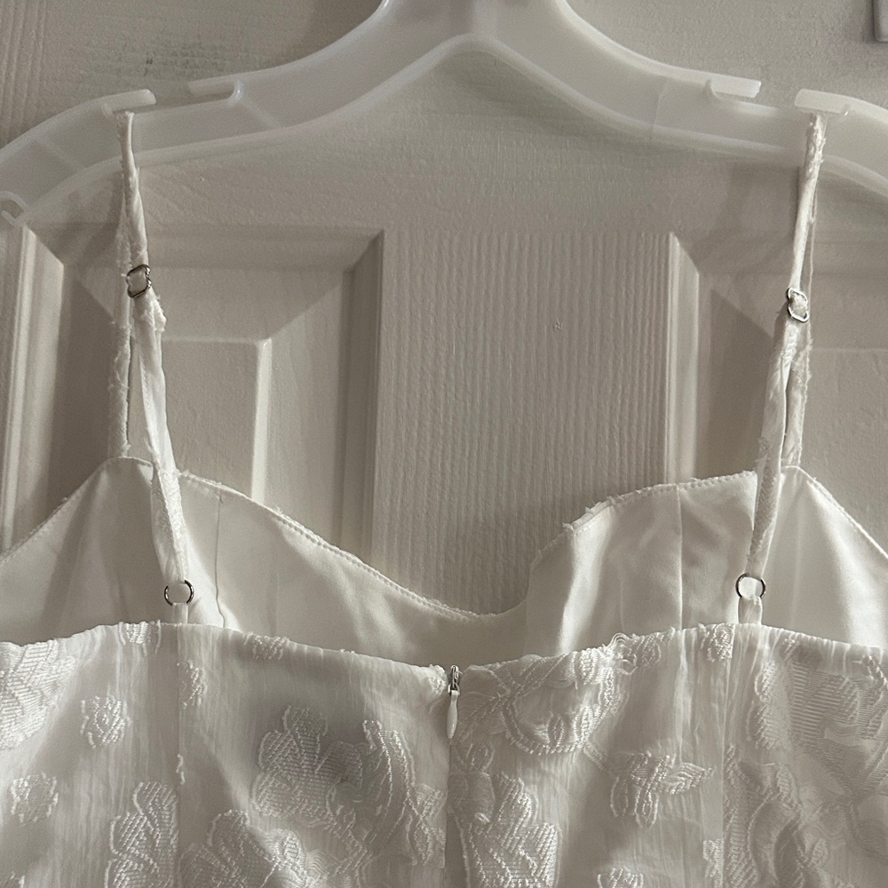 Princess Polly New Chapters Broderie Mini Dress White Floral Embroidery Size 8 - Picture 7 of 12